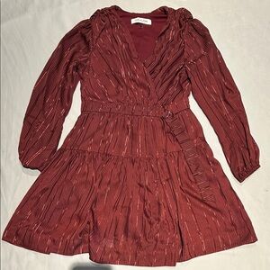 Burgundy Wrap Dress
